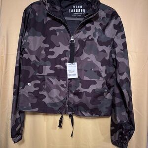 Love Tree Camo Windbreaker Jacket